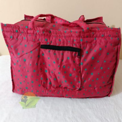 red travel bag